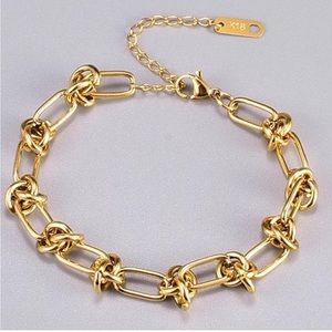 Stainless Steel Knotted Style Bracelet